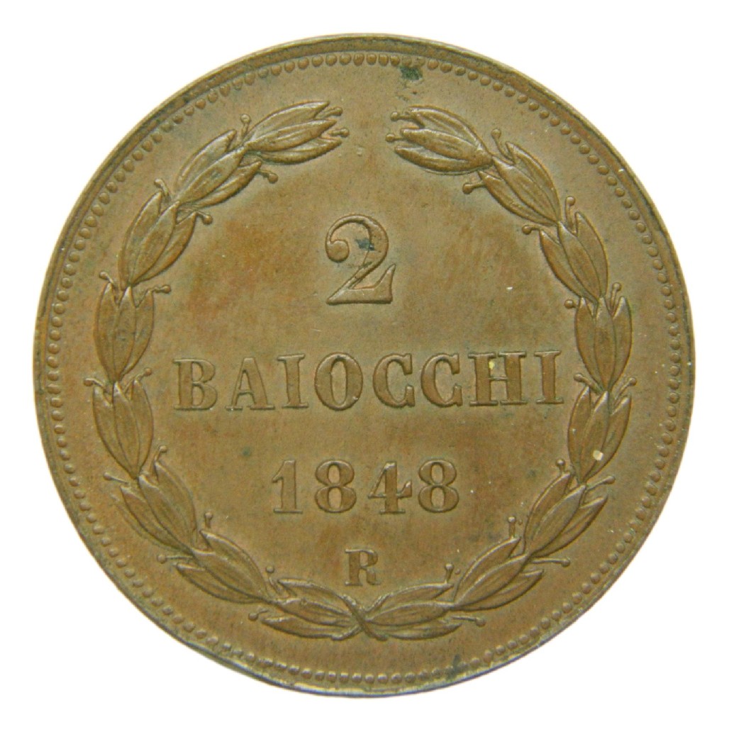 1848 - ITALIA - 2 BAIOCCHI - PIUS IX - S9/746