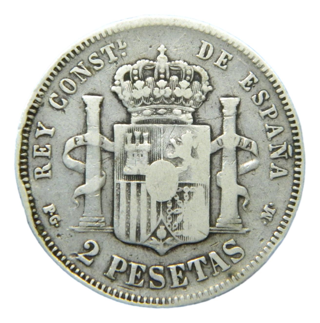 1891 - ALFONSO XIII - 2 PESETAS - PGM - BC