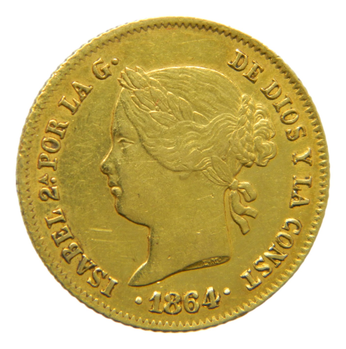 1864 - ISABEL II - 4 PESOS - MANILA - MBC