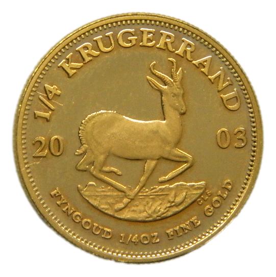 2003 - SUD AFRICA - 1/4 KRUGERRAND - 1/4 OZ FINE GOLD