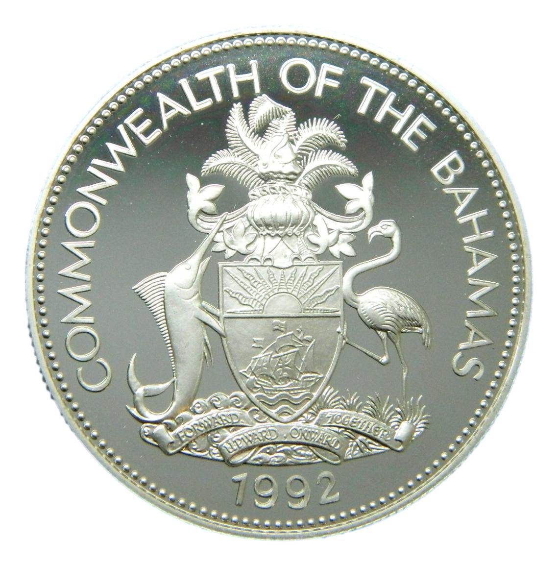1992 - BAHAMAS - 5 DOLARES - SANTA MARIA - PLATA
