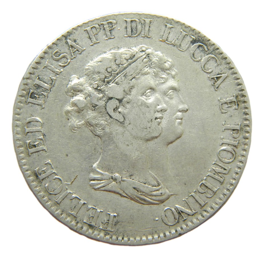 1807 - ITALIA - 5 FRANCHI - PLATA