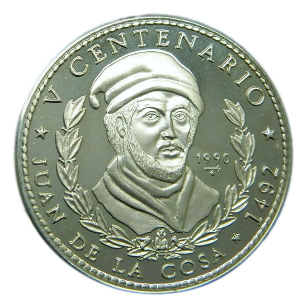 1990 - CUBA - 10 PESOS - 1 ONZA - JUAN DE LA COSA