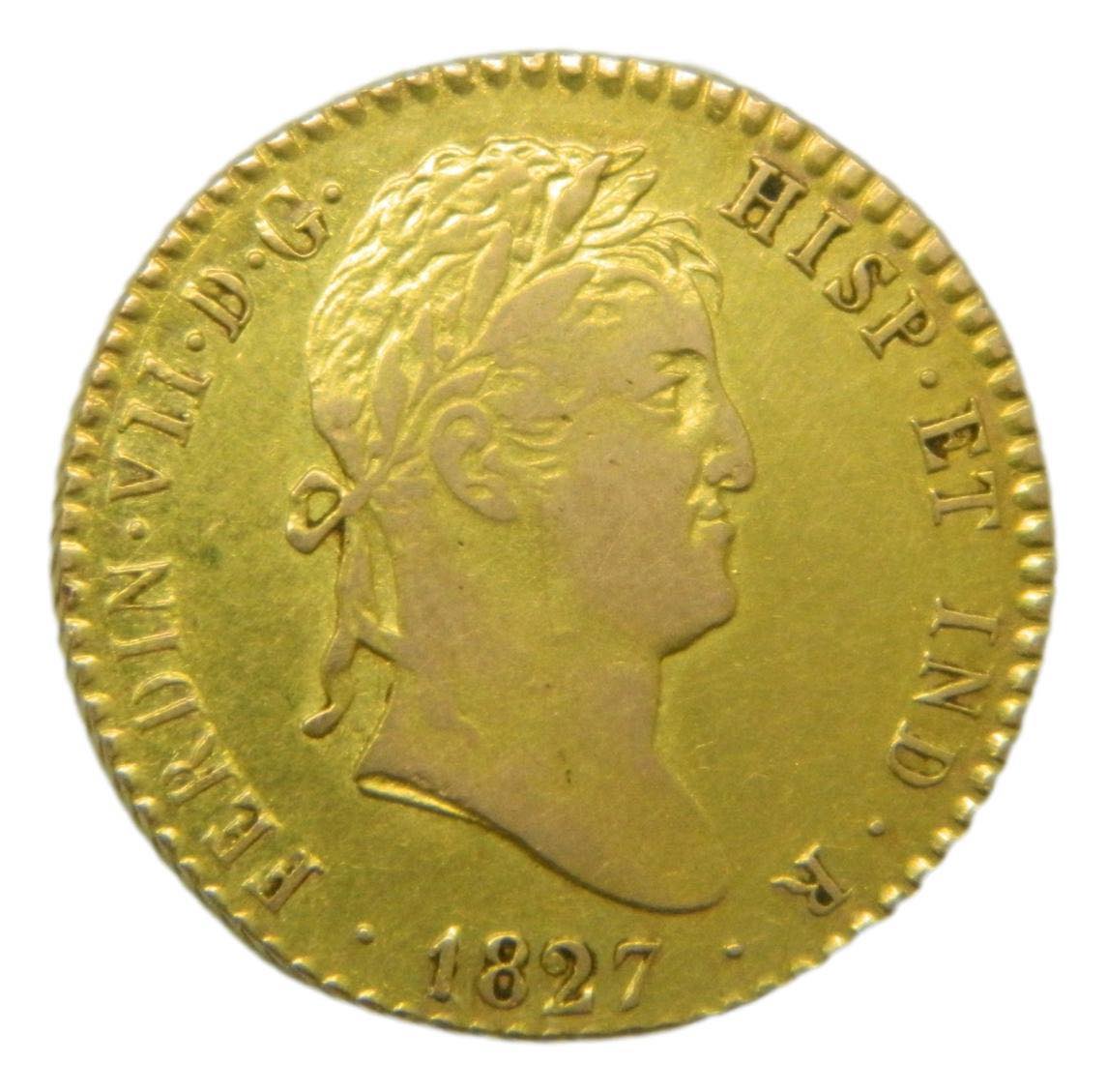1827 AJ - FERNANDO VII - 2 ESCUDOS - MADRID - MBC