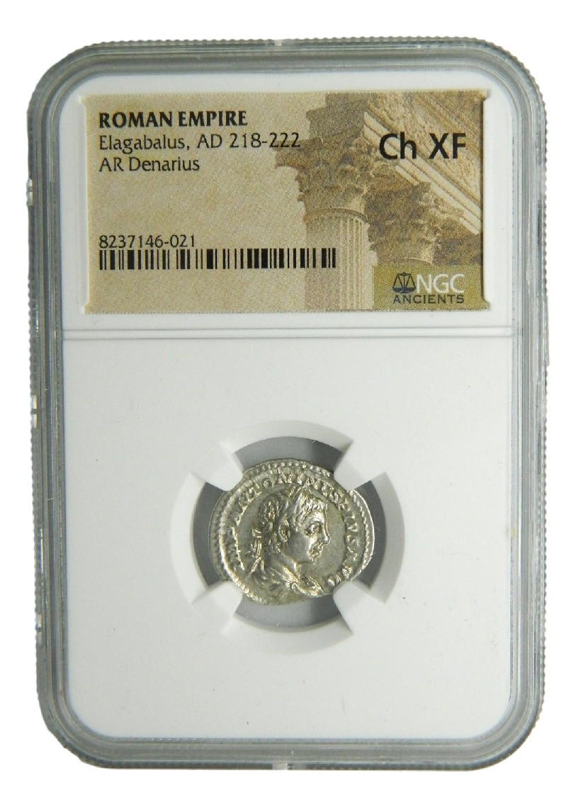 DENARIO - ELAGABALUS - 218 - 222 dC - NGC - Ch XF