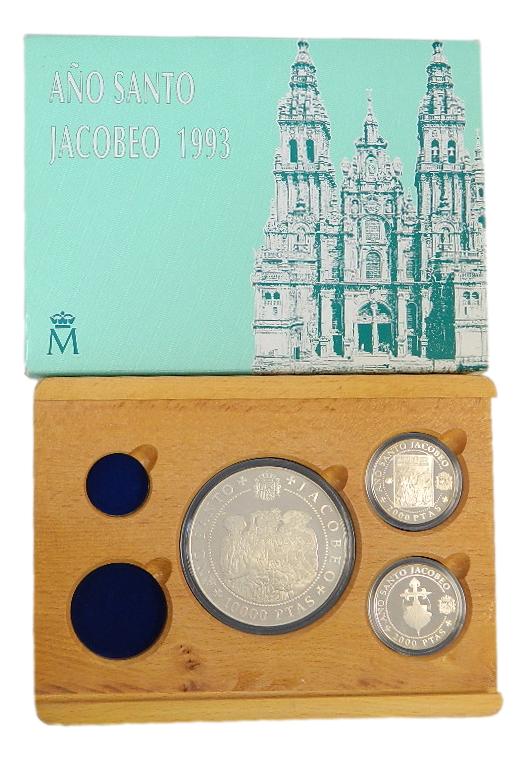 1993 - ESPAÑA - COLECCION - AÑO SANTO JACOBEO - 3 MONEDAS