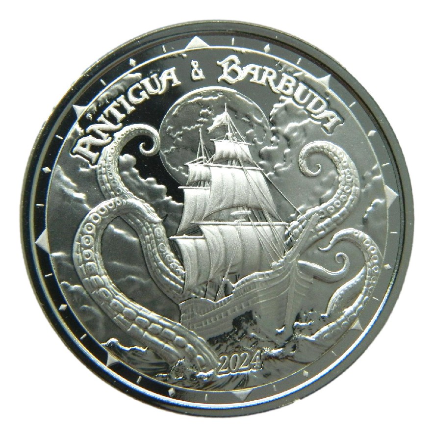 2024 - ANTIGUA Y BARBUDA - ONZA PLATA - 2 DOLARES 