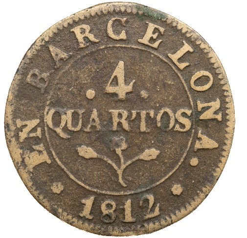 1812 - JOSE NAPOLEON - 4 CUARTOS - BARCELONA - S12/159 - MBC-