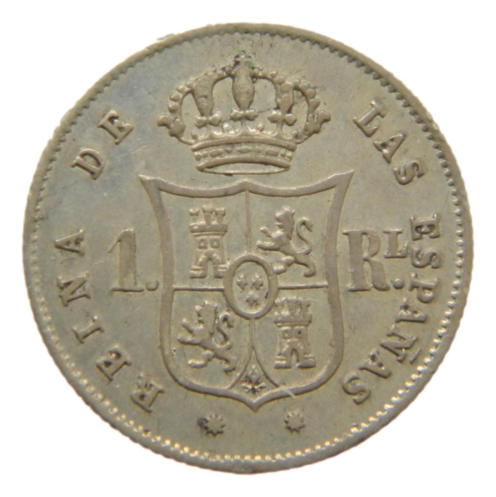 1863 - ISABEL II - 1 REAL - BARCELONA - MBC