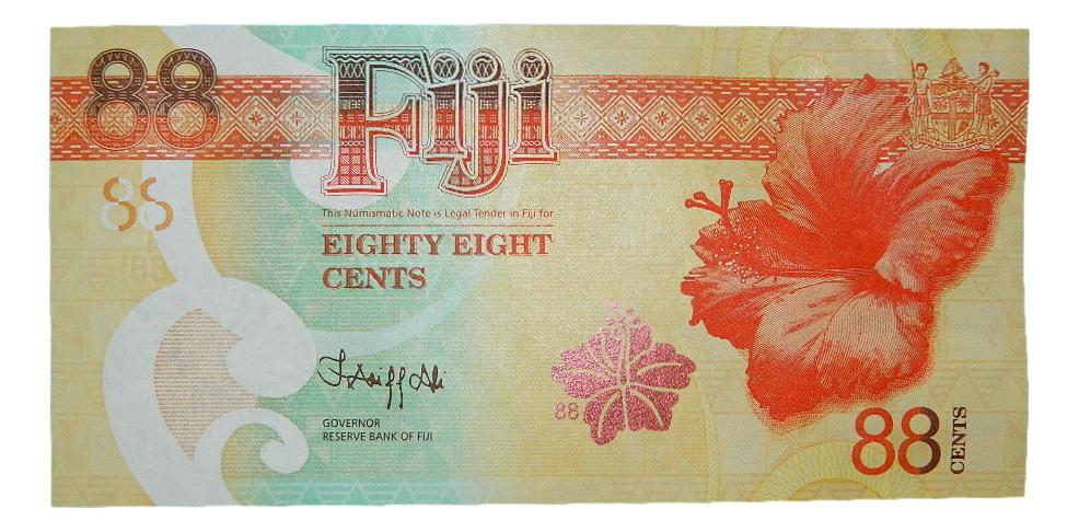 ND 2022 - FIJI - BILLETE - 88 CENTS - GOD OF WEALTH - SC