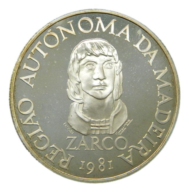 1981 - PORTUGAL - 100 ESCUDOS - MADEIRA - ZARCO - PLATA PROOF