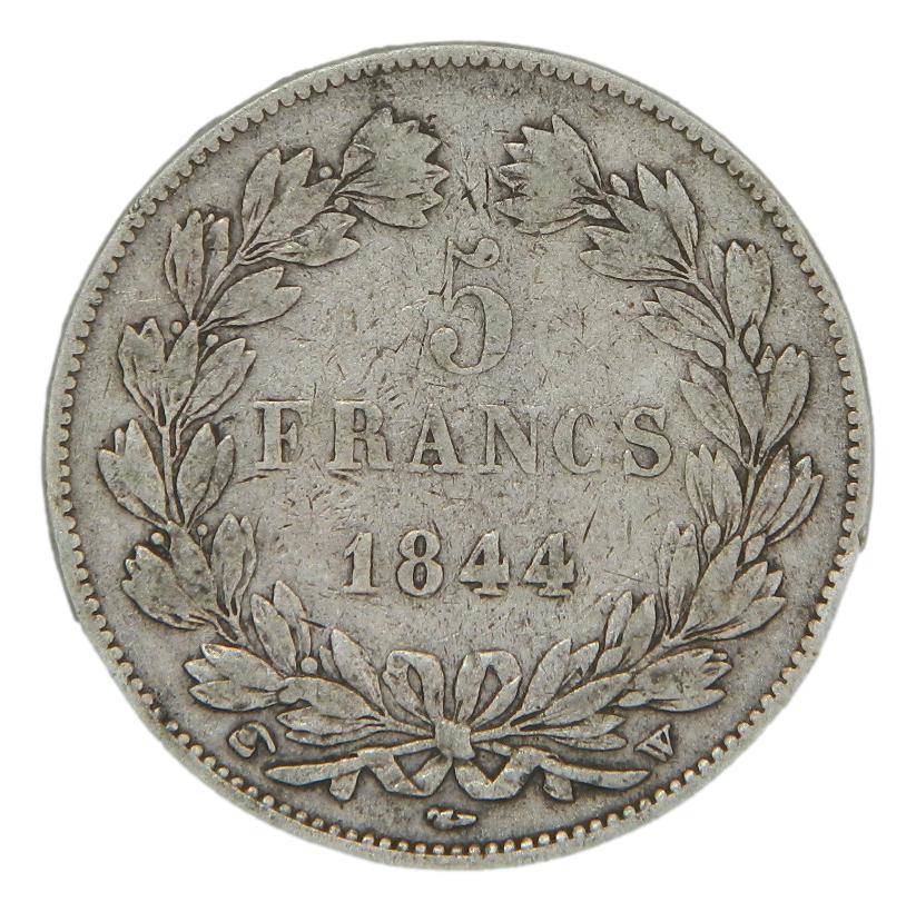 1844 W - FRANCIA - 5 FRANCS - LILLE - PLATA