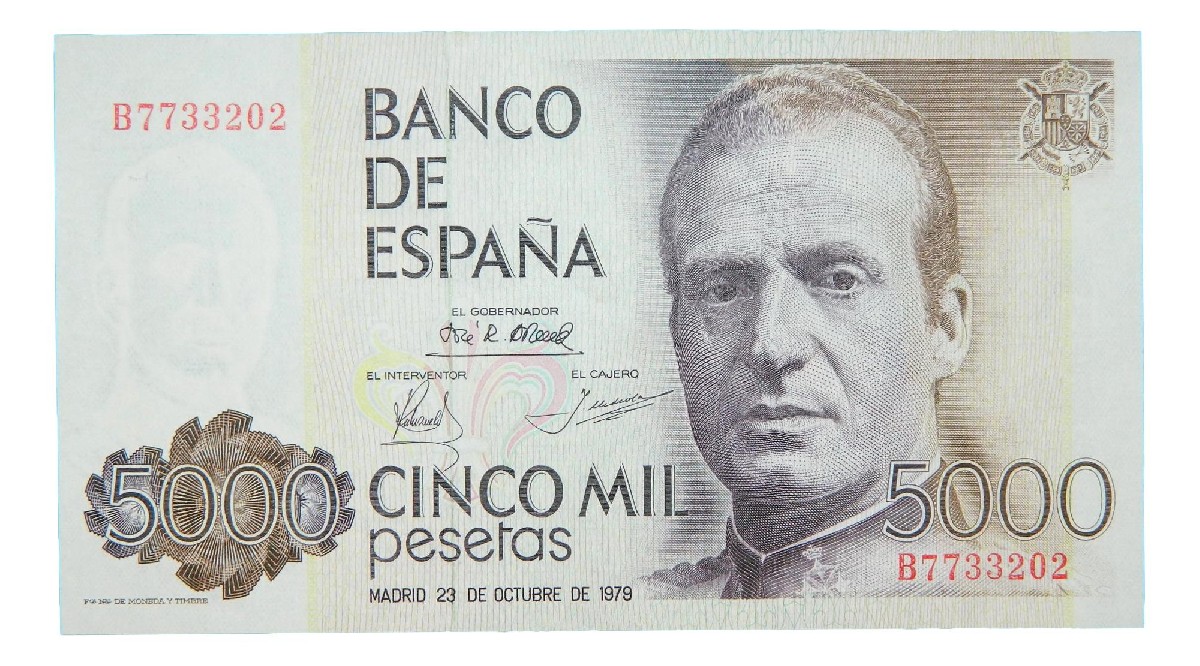 1979 - ESPAÑA - BILLETE - 5000 PESETAS - JUAN CARLOS I - EBC