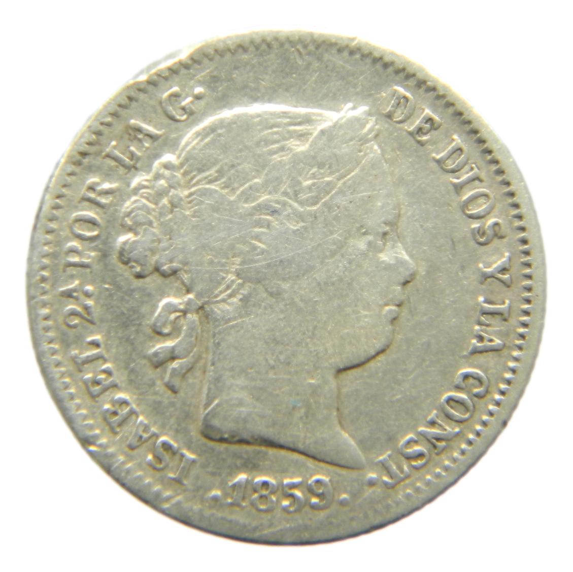 1859 - ISABEL II - 1 REAL - MADRID - MBC