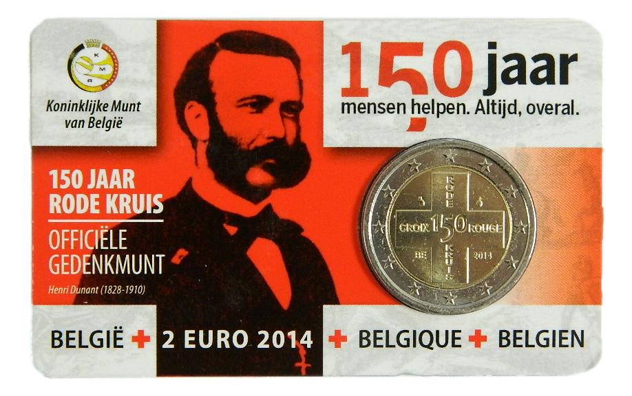 2014 - BELGICA - 2 EURO - CRUZ ROJA - COINCARD 2