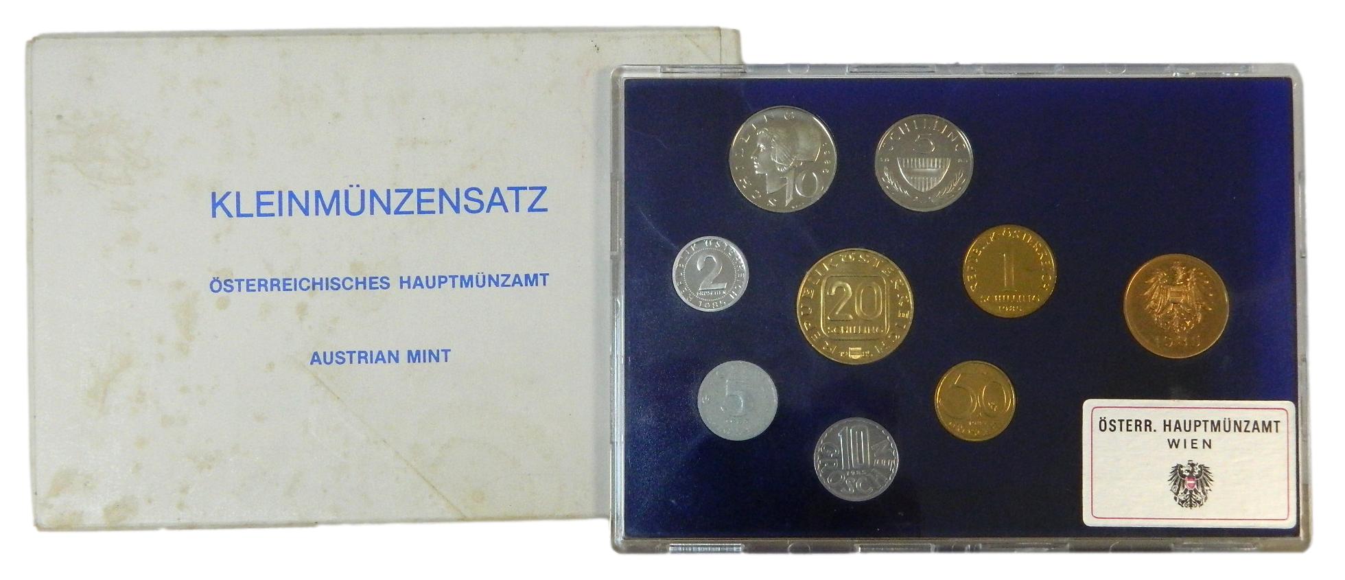 1985 - AUSTRIA - SET 8 MONEDAS - SCHILLING