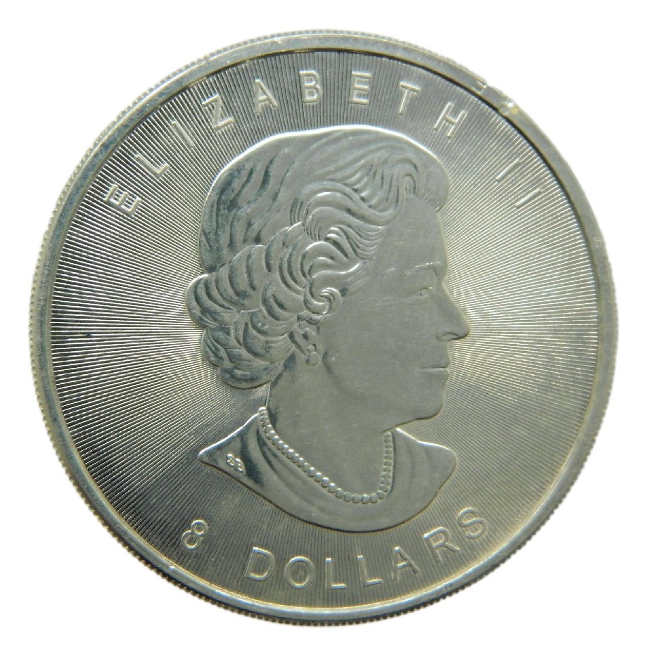 2015 - CANADA - 1 1/2 ONZA PLATA 999  - OSO POLAR - 8 DOLLARS