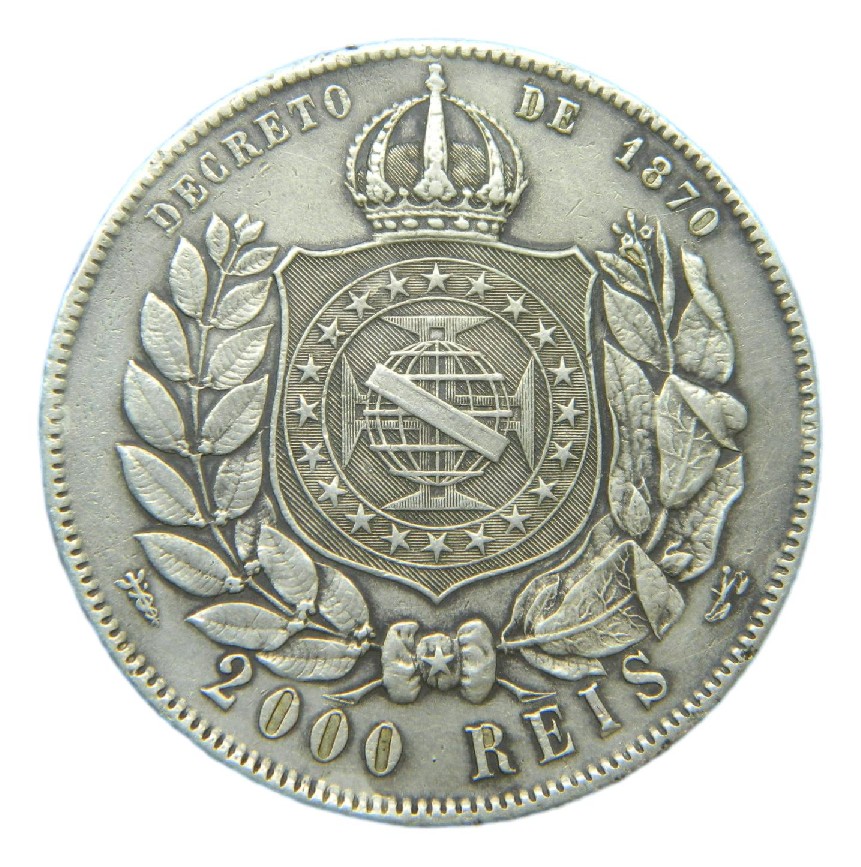 1888 - BRASIL - 2000 REIS - PEDRO II - PLATA