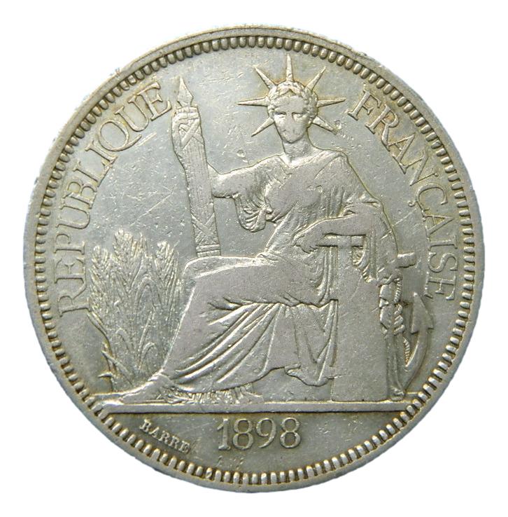 1898 - FRANCIA INDO-CHINA - PIASTRE - PLATA