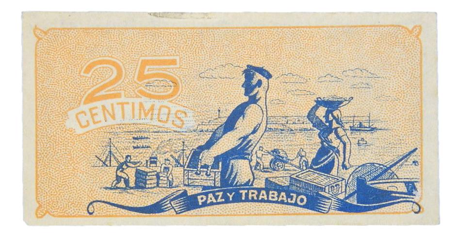 ASTURIAS Y LEON - BILLETE - 25 CENTIMOS - GUERRA CIVIL - MBC