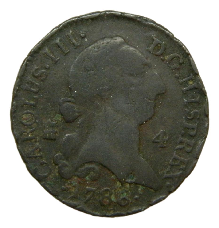 1786 - CARLOS III - 4 MARAVEDIS - SEGOVIA - BC