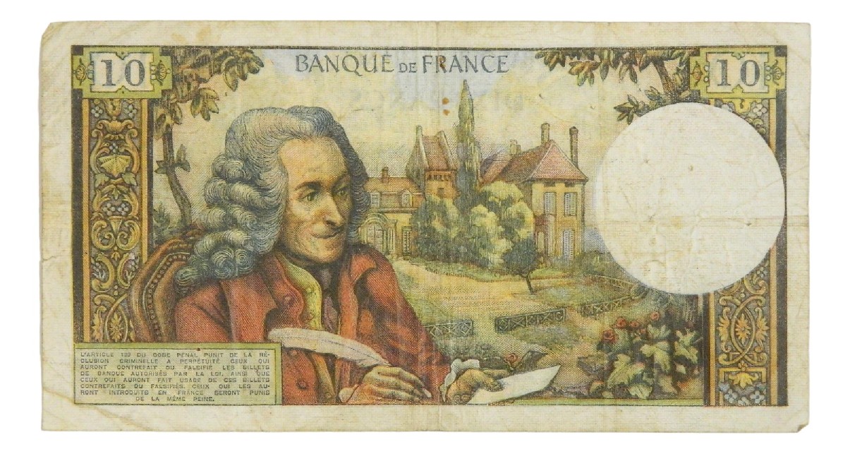 1973 - FRANCIA - BILLETE - 10 FRANCS 