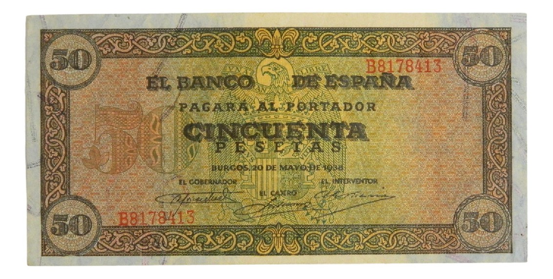 1938 - ESPAÑA - PAREJA BILLETES - 50 PESETAS - MBC