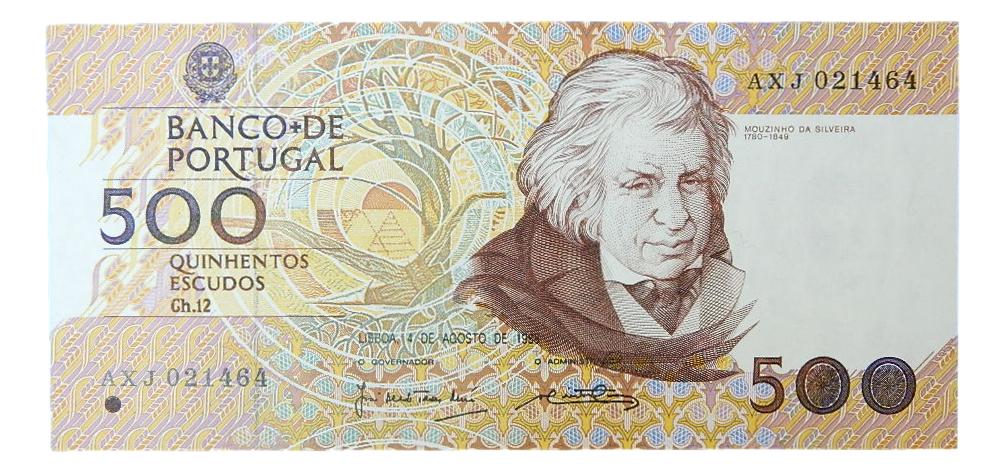 1988 - PORTUGAL - BILLETE - 500 ESCUDOS - PICK 180 A