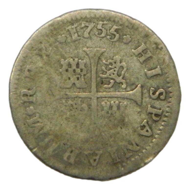 1755 JB - FERNANDO VI - 1/2 REAL - MADRID - BC-
