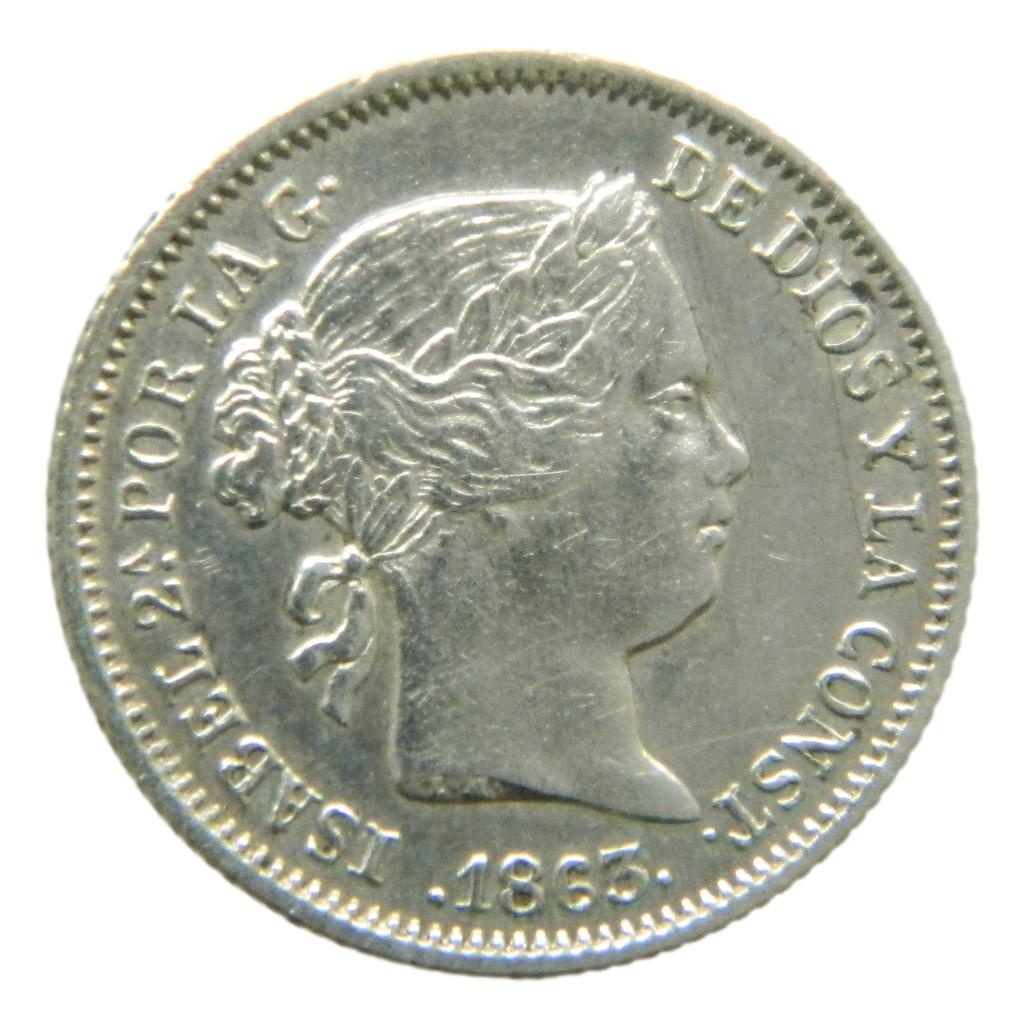 1863 - ISABEL II - 1 REAL - BARCELONA - MBC
