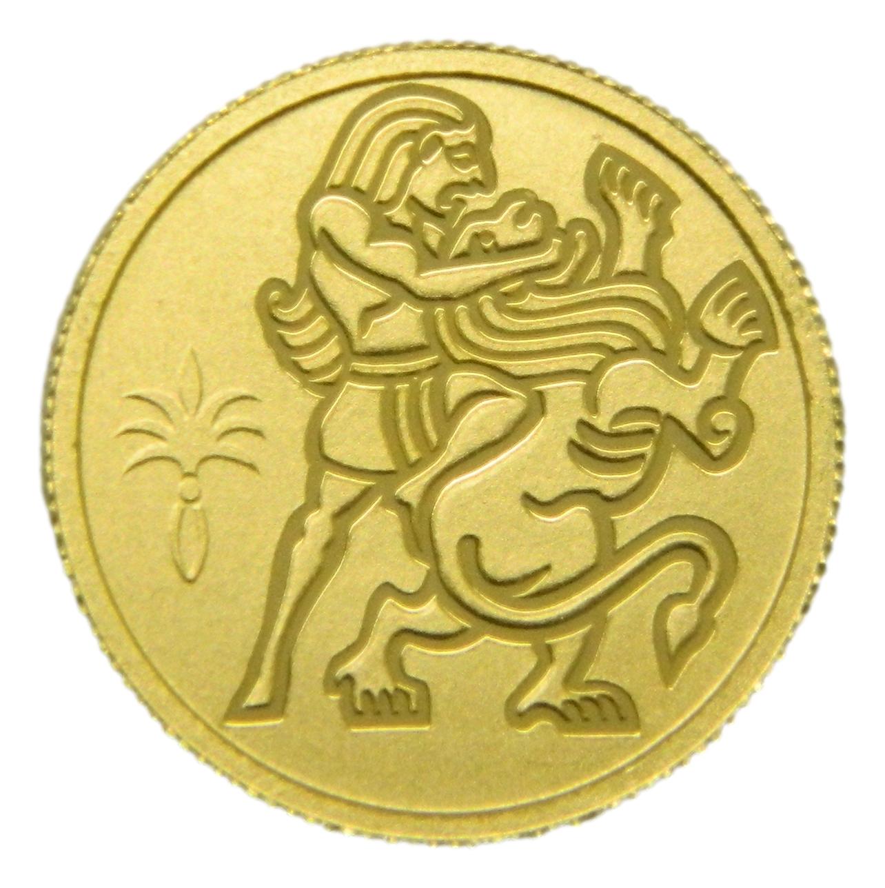2009 - ISRAEL - 1 NEW SHEQEL - SANSON Y EL LEON - ORO