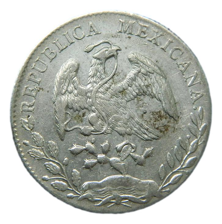 1891 RS - MEXICO - 8 REALES - GUANAJUATO - PLATA - MBC+
