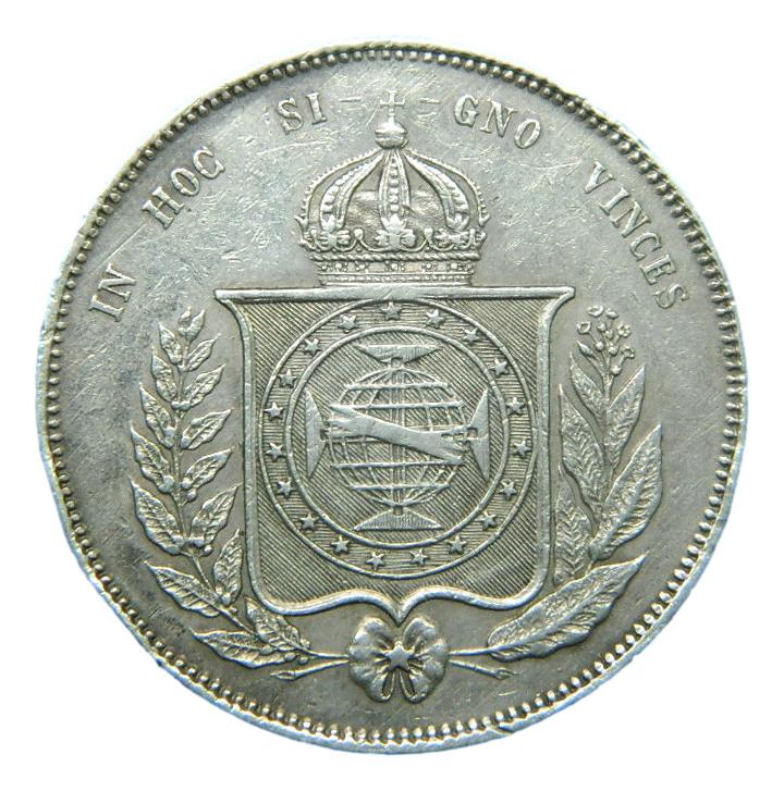 1855 - BRASIL - 2000 REIS - PEDRO II - PLATA 