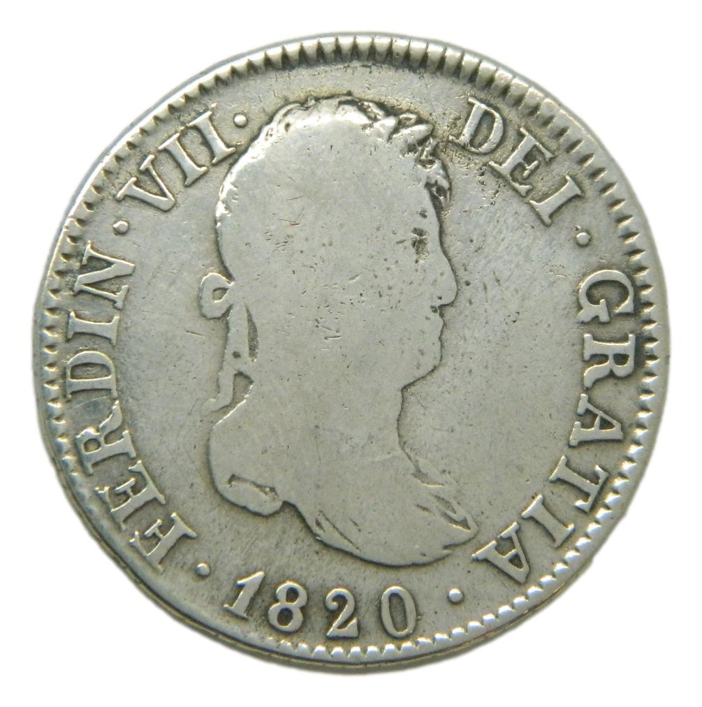 1820 GJ - FERNANDO VII - 2 REALES - MADRID - BC