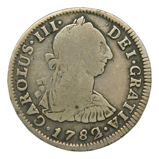 1782 PR - CARLOS III - 2 REALES - POTOSI - BC