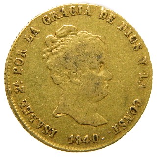 1840 RD - ISABEL II - 80 REALES - SEVILLA - MBC