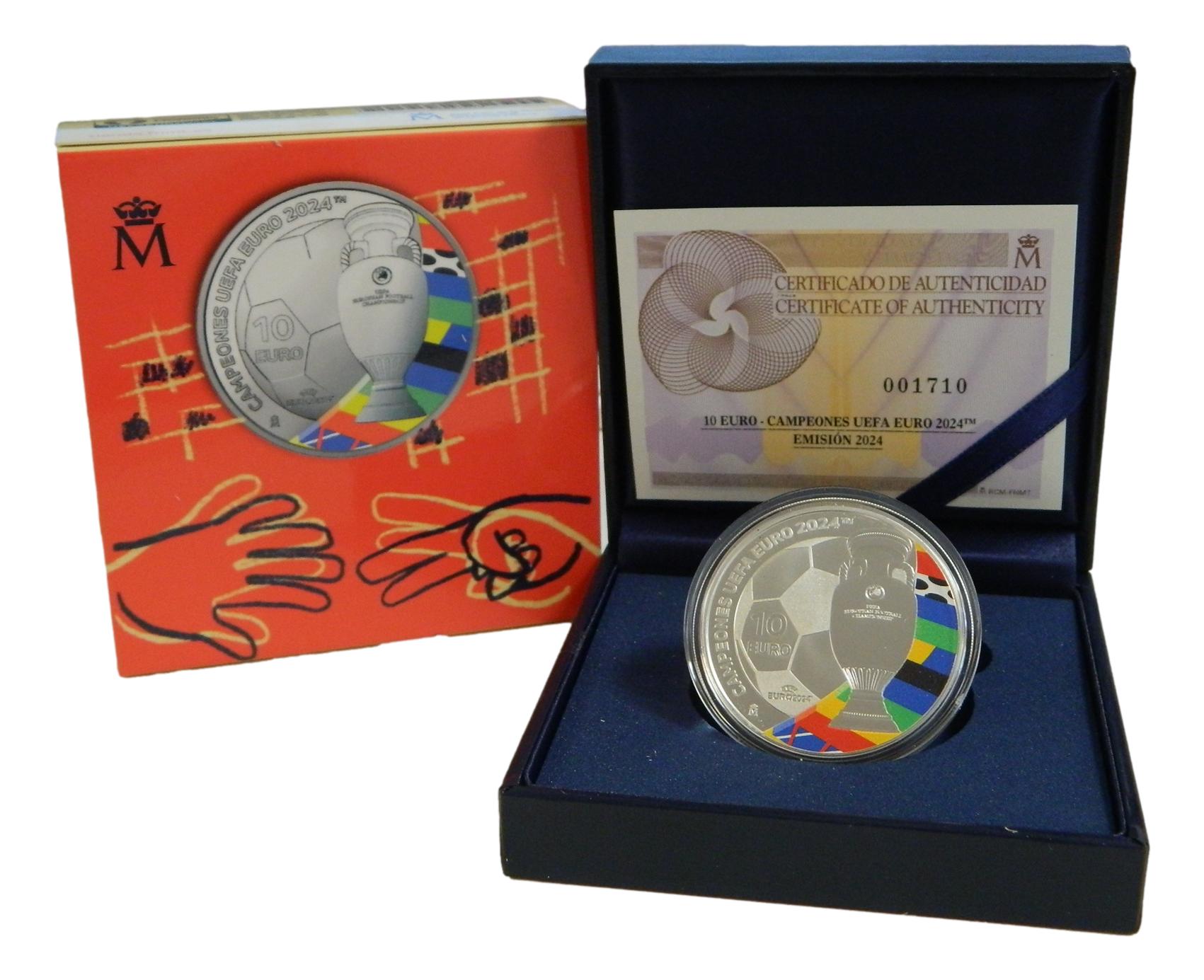2024 - ESPAÑA - 10 EUROS - CAMPEONES UEFA  - PLATA