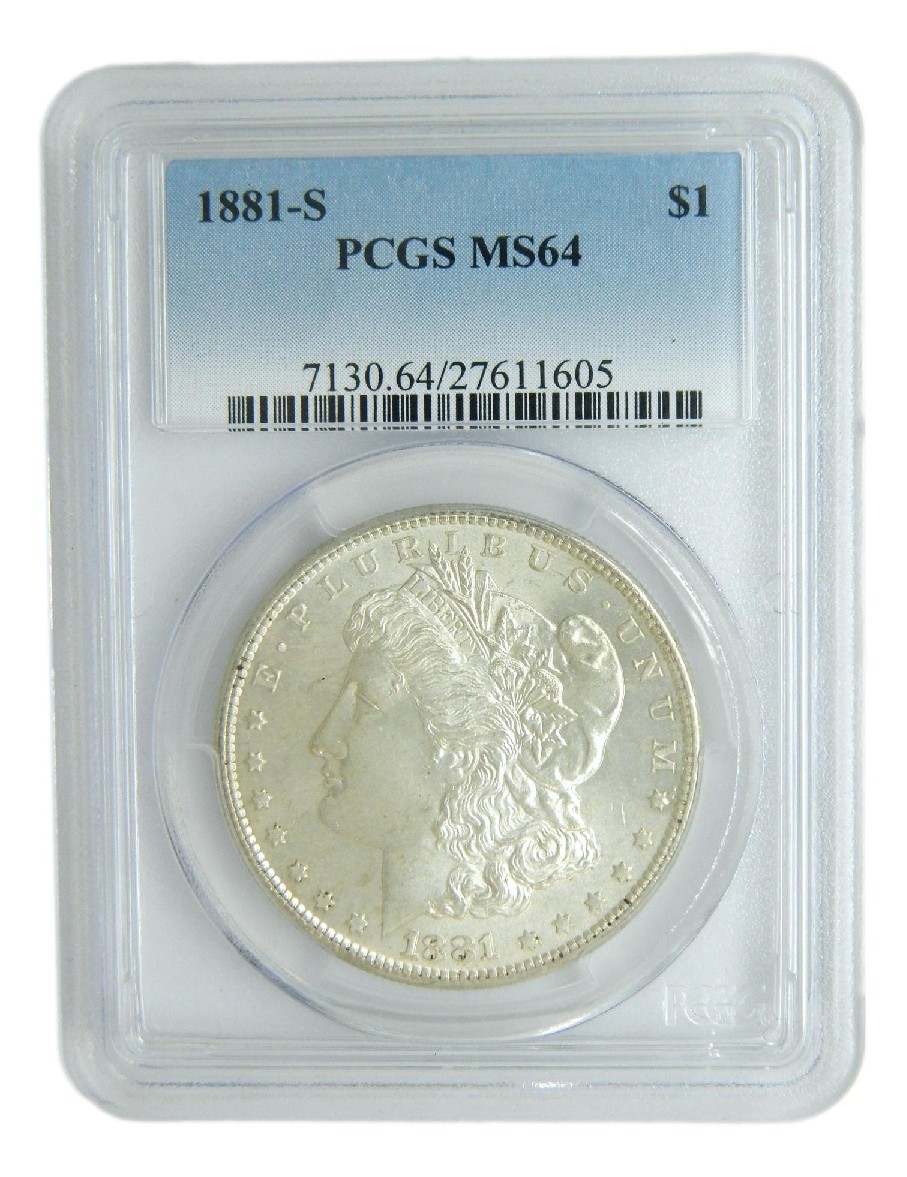 1881 S - USA - DOLAR MORGAN - PLATA - PCGS MS64