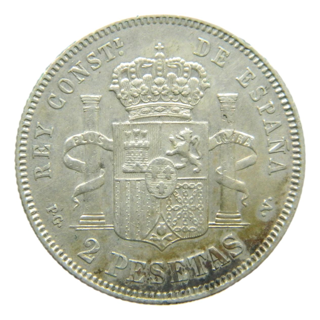 1894 *18-94 - ALFONSO XIII - 2 PESETAS - PGV - MBC