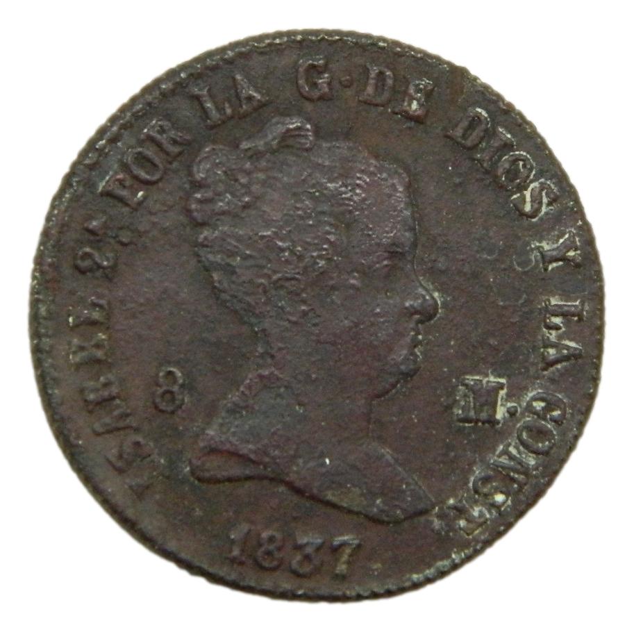 1837 - ISABEL II - 8 MARAVEDIS - SEGOVIA - MBC