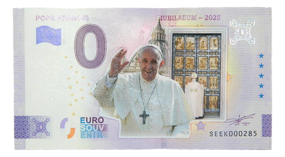 BILLETE 0 EUROS - PAPA FRANCISCO - PUERTA SANTA