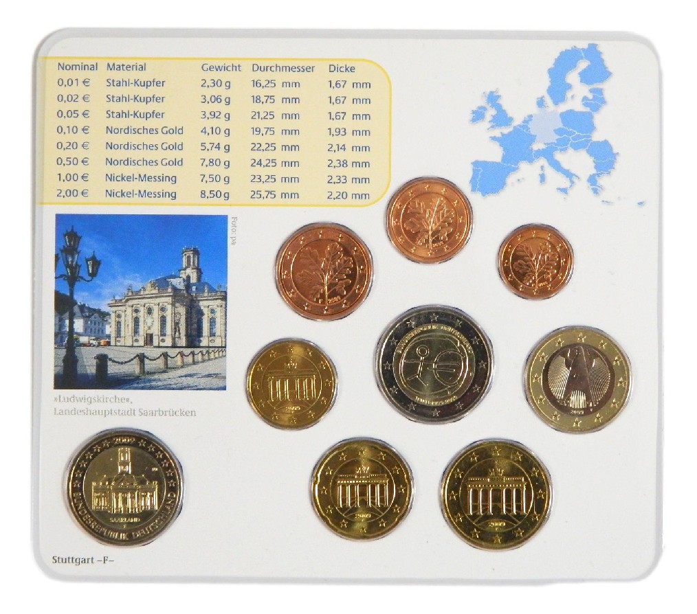2009 - ALEMANIA - EUROSET - 9 MONEDAS - CARTERA