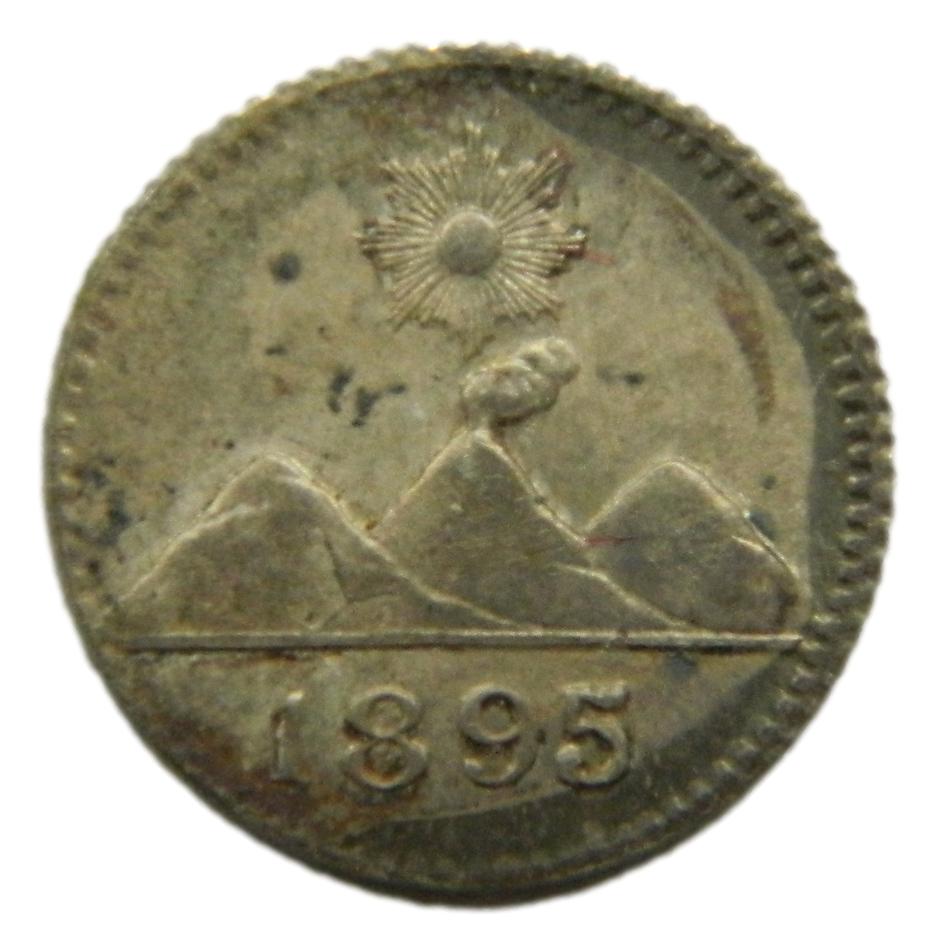 1895 - GUATEMALA - 1/4 REAL - PLATA 