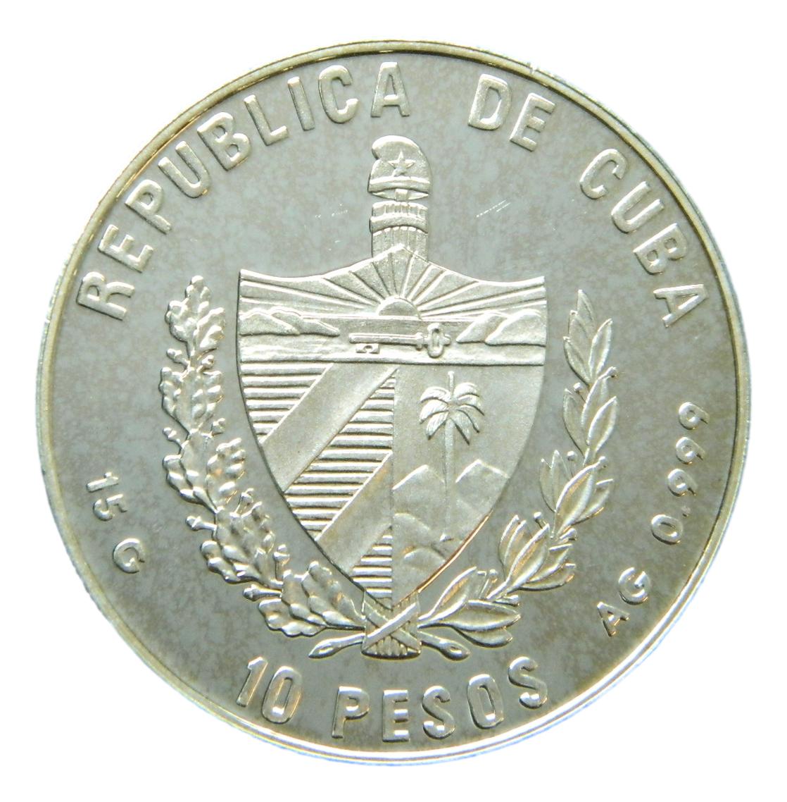 1997 - CUBA - 10 PESOS - CORREO POSTAL - PLATA PROOF