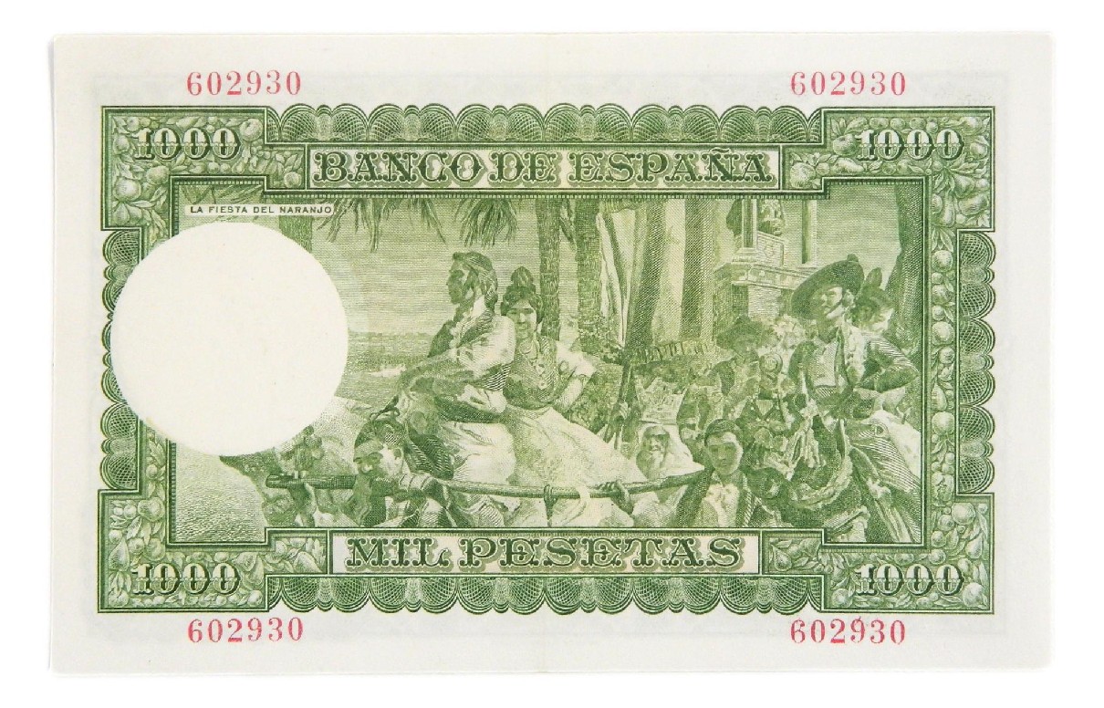 1951 - ESPAÑA - BILLETE - 1000 PESETAS - JOAQUIN SOROLLA - SC-