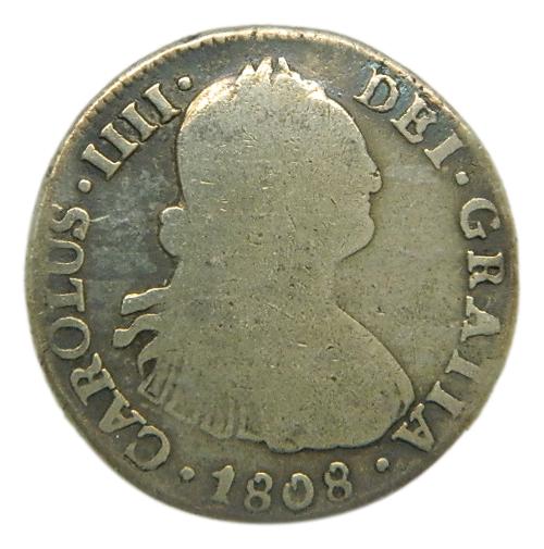 1808 PJ - CARLOS IV - 2 REALES - POTOSI - BC