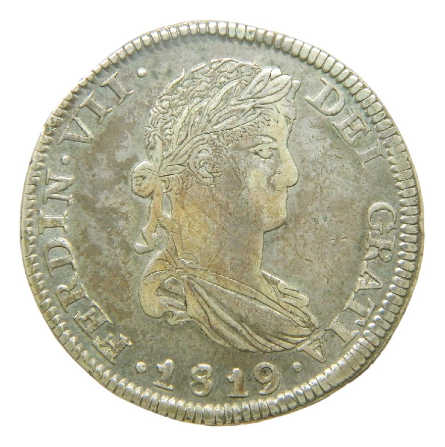 1819 AG - FERNANDO VII - 8 REALES - ZACATECAS - MBC+