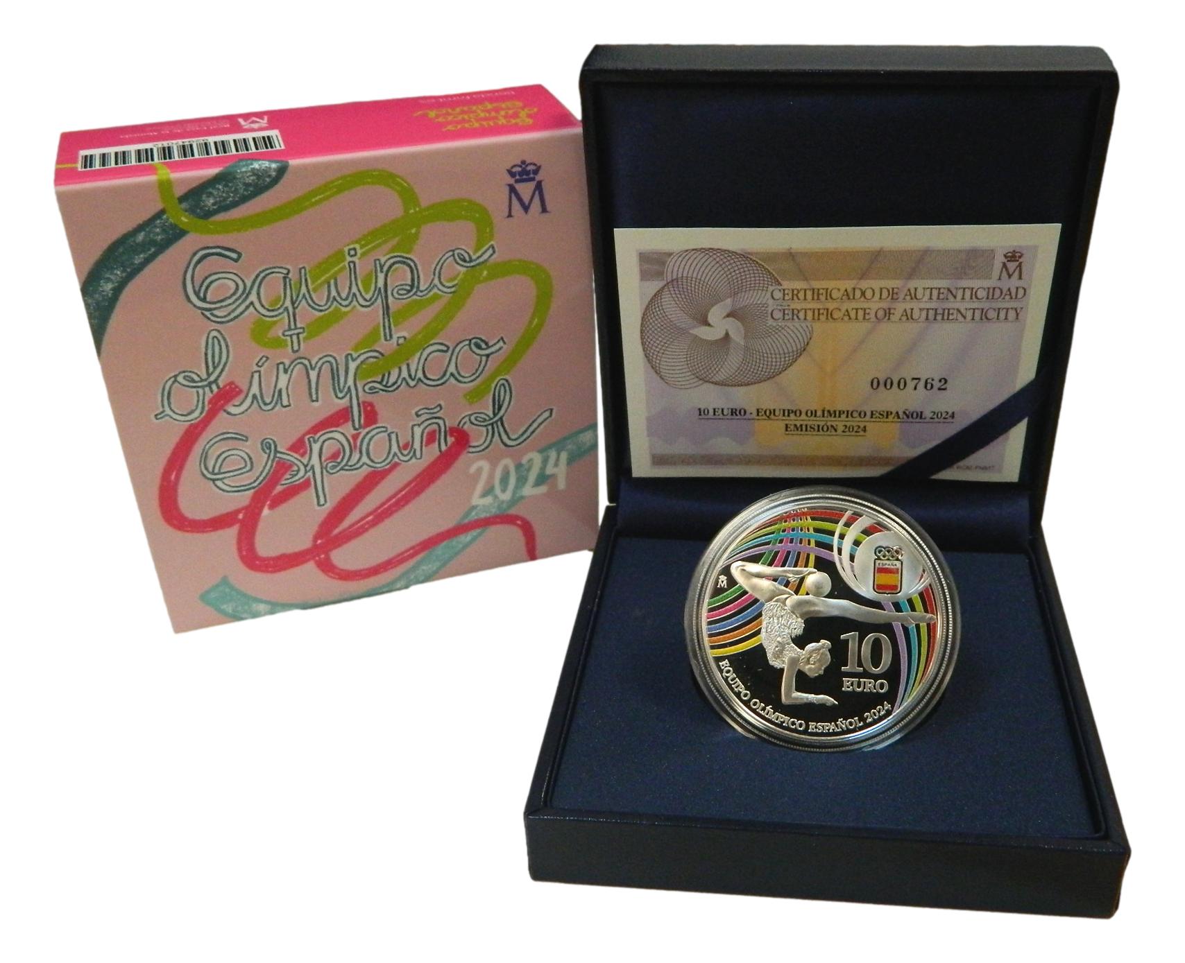 2024 - ESPAÑA - 10 EURO - EQUIPO OLIMPICO ESPAÑOL - PLATA PROOF