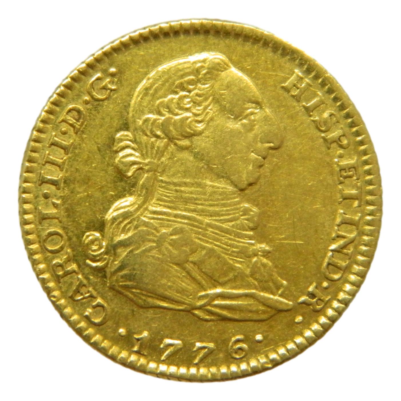 1776 PJ - CARLOS III - 2 ESCUDOS - MADRID - MBC+