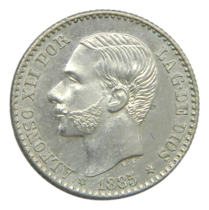 1885 *86 - ALFONSO XII - 50 CENTIMOS - MSM - SC
